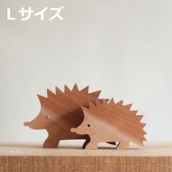 はーとぼっくす工房 はりねずみ 木製オブジェ置物